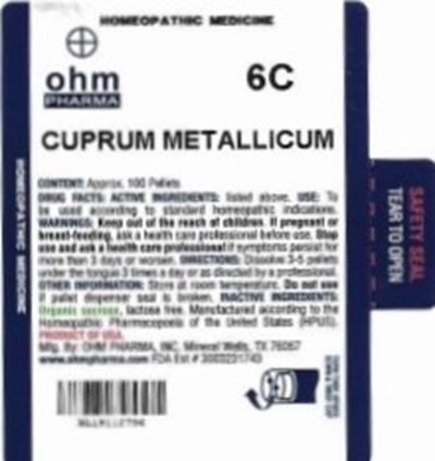 Md Label (Cuprum Metallicum   Md Tube Label)